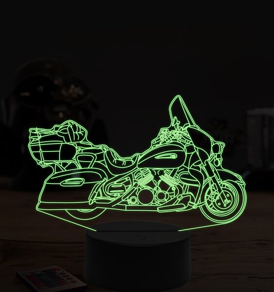 Beling 3D lampa,Star motorbike, 7 farebná ZZ56
