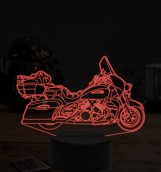 Beling 3D lampa,Star motorbike, 7 farebná ZZ56