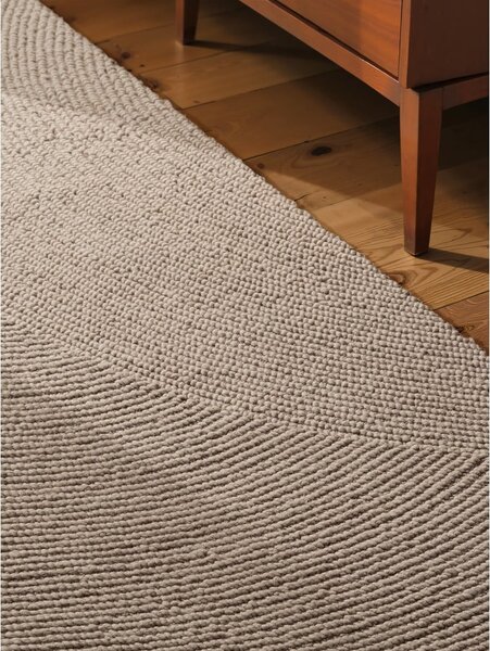 Béžový ručne tkaný vlnený behúň 80x200 cm Calmio – Hanse Home