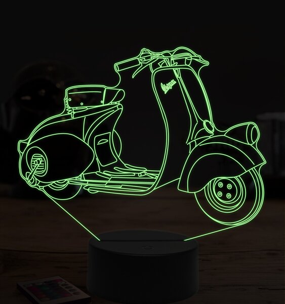 Beling 3D lampa,Vespa 98, 7 farebná ZZ62