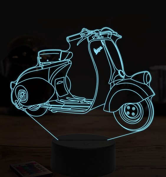 Beling 3D lampa,Vespa 98, 7 farebná ZZ62