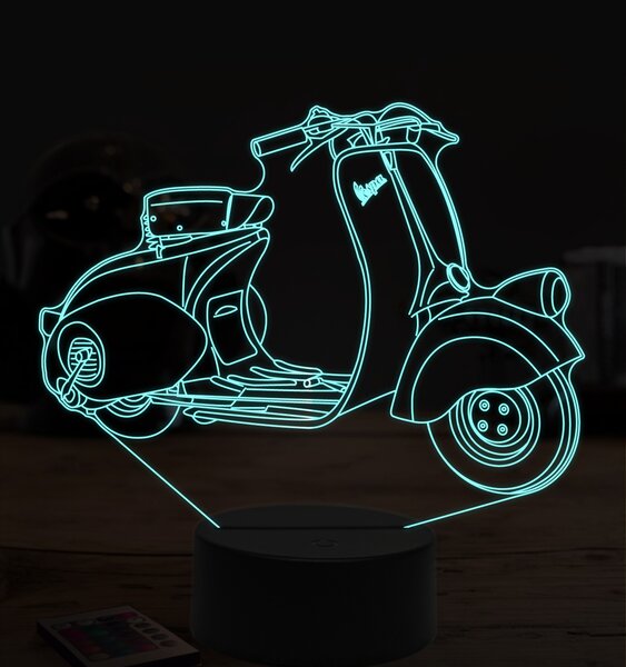 Beling 3D lampa,Vespa 98, 7 farebná ZZ62