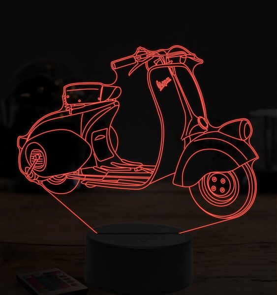 Beling 3D lampa,Vespa 98, 7 farebná ZZ62