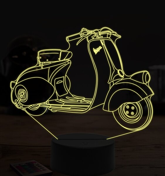 Beling 3D lampa,Vespa 98, 7 farebná ZZ62