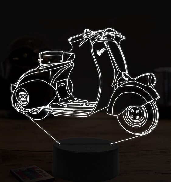 Beling 3D lampa,Vespa 98, 7 farebná ZZ62