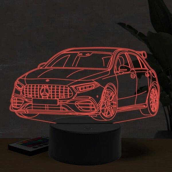 Beling 3D lampa, Mercedes A45 AMG, 16 farebná O16