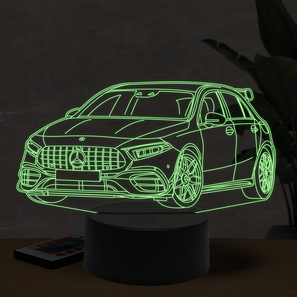Beling 3D lampa, Mercedes A45 AMG, 16 farebná O16