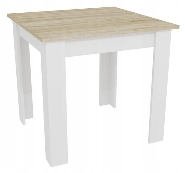 Dekorstudio Jedálenský stôl SCANDI 80x80cm - Dub sonoma + biely