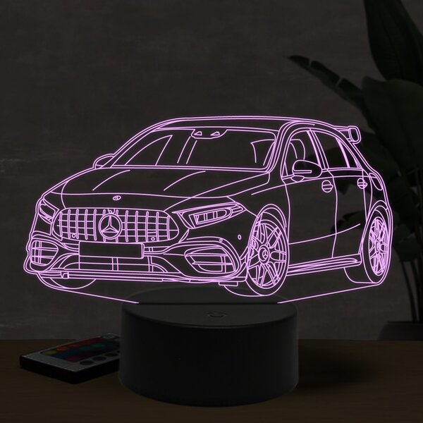 Beling 3D lampa, Mercedes A45 AMG, 16 farebná O16