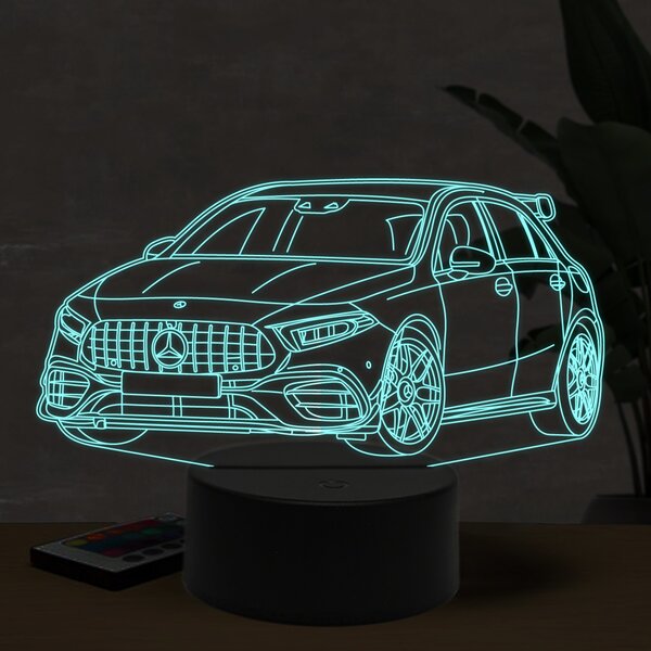 Beling 3D lampa, Mercedes A45 AMG, 16 farebná O16