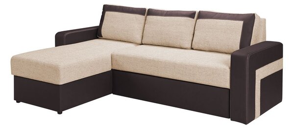 Mirjan24 Rohová sedacia súprava Alaska, Dostupné poťahy: ekokoža Soft 066 + Lawa 01, Strana: pravá 5902928046663