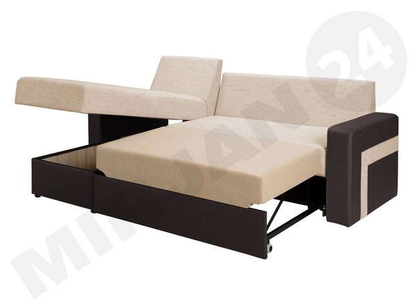 Mirjan24 Rohová sedacia súprava Alaska, Dostupné poťahy: ekokoža Soft 066 + Lawa 01, Strana: pravá 5902928046663