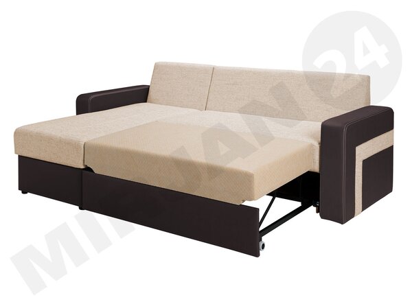 Mirjan24 Rohová sedacia súprava Alaska, Dostupné poťahy: ekokoža Soft 066 + Lawa 01, Strana: pravá 5902928046663