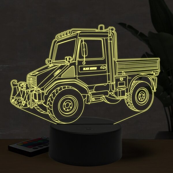 Beling 3D lampa, Mercedes Unimog, 16 farebná O27