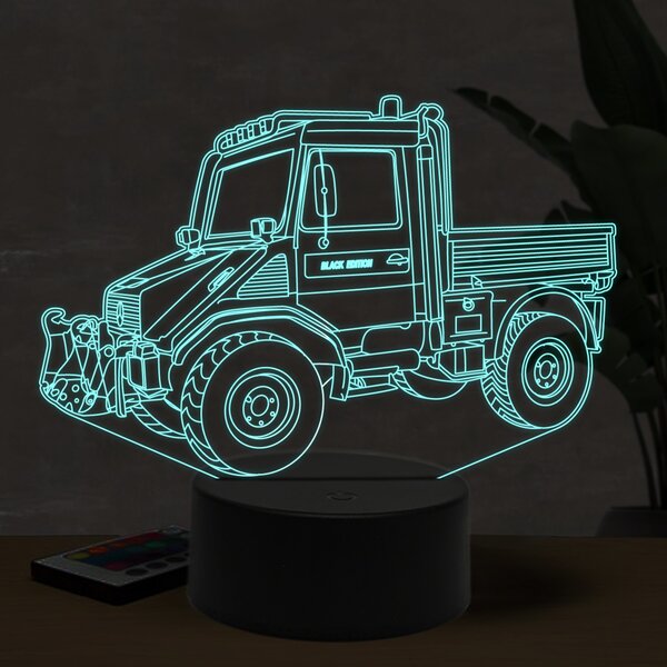 Beling 3D lampa, Mercedes Unimog, 16 farebná O27