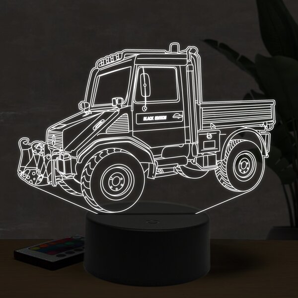 Beling 3D lampa, Mercedes Unimog, 16 farebná O27