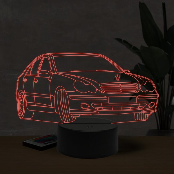 Beling 3D lampa, Mercedes w2031, 16 farebná O27