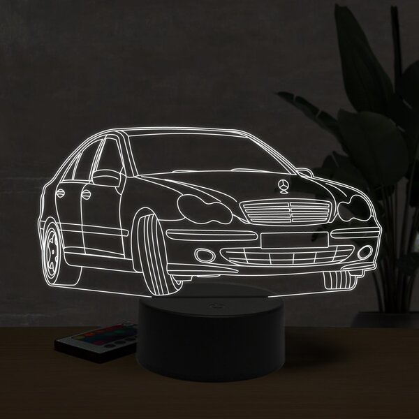 Beling 3D lampa, Mercedes w2031, 16 farebná O27