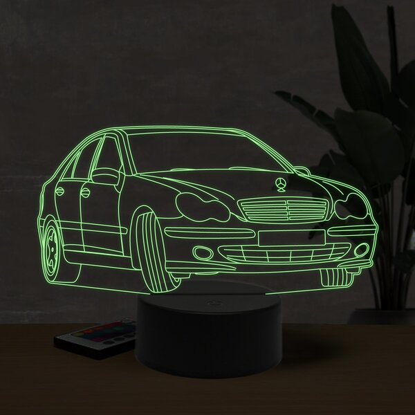 Beling 3D lampa, Mercedes w2031, 16 farebná O27