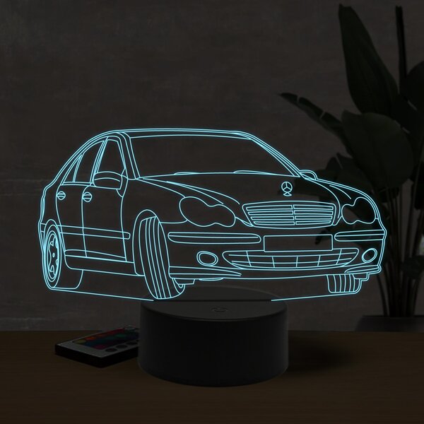 Beling 3D lampa, Mercedes w2031, 16 farebná O27