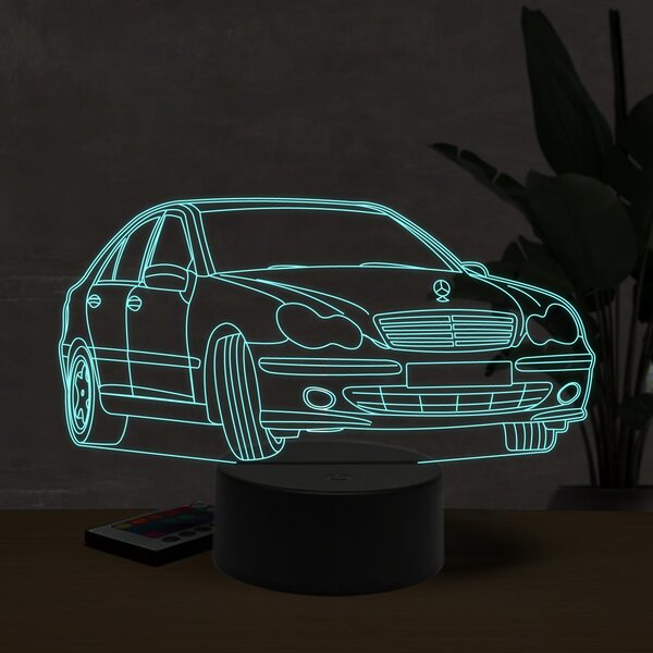 Beling 3D lampa, Mercedes w2031, 16 farebná O27