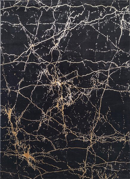 BE Koberec Elite 4355 BLACK GOLD – čierny obdĺžnikový Rozmer: 120x180 cm