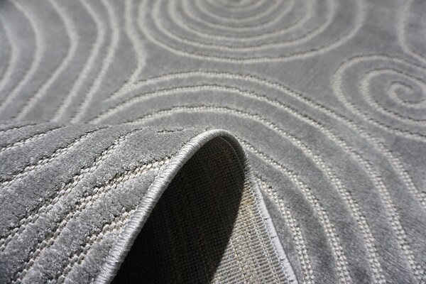 BE Koberec Kolekcia Zen Garden 2404 GREY – sivý obdĺžnikový Rozmer: 200x290 cm