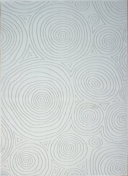 BE Koberec Kolekcia Zen Garden 2404 WHITE – biely obdĺžnikový Rozmer: 60x100 cm