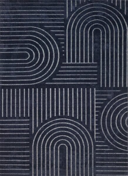 BE Koberec Kolekcia Zen Garden 2405 NAVY – námornícky modrý obdĺžnikový Rozmer: 80x150 cm