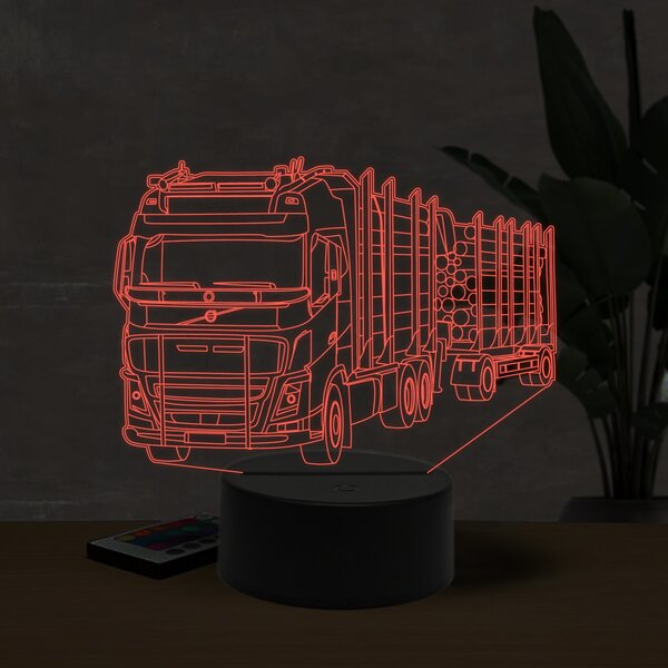 Beling 3D lampa, Volvo truck and trailer 16 barebná K44