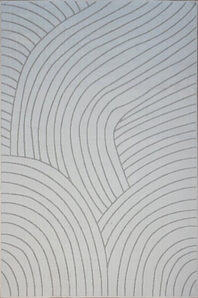BE Koberec Kolekcia Zen Garden 2402 WHITE – biely obdĺžnikový Rozmer: 120x180 cm