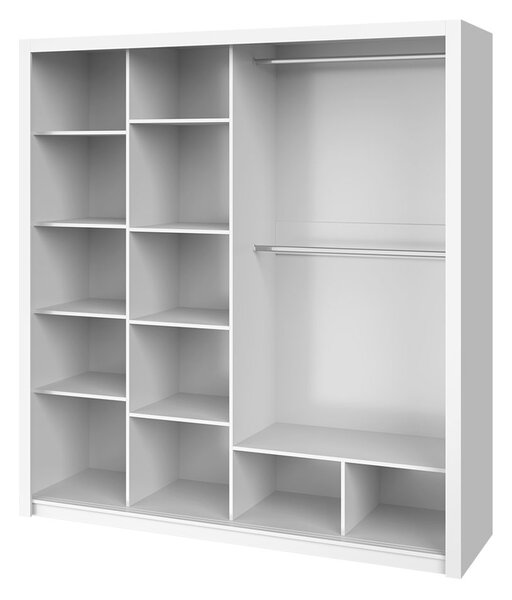 Mirjan24 Posuvná skriňa so zrkadlom Kler SZ200 KE09, Farby: dub artisan / zrkadlo 5903211012051
