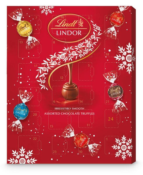Lindt Lindor Adventný kalendár mliečna čokoláda 300g