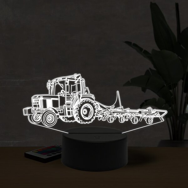Beling 3D lampa, John Deere 6100 schudder, 16 farebná U8