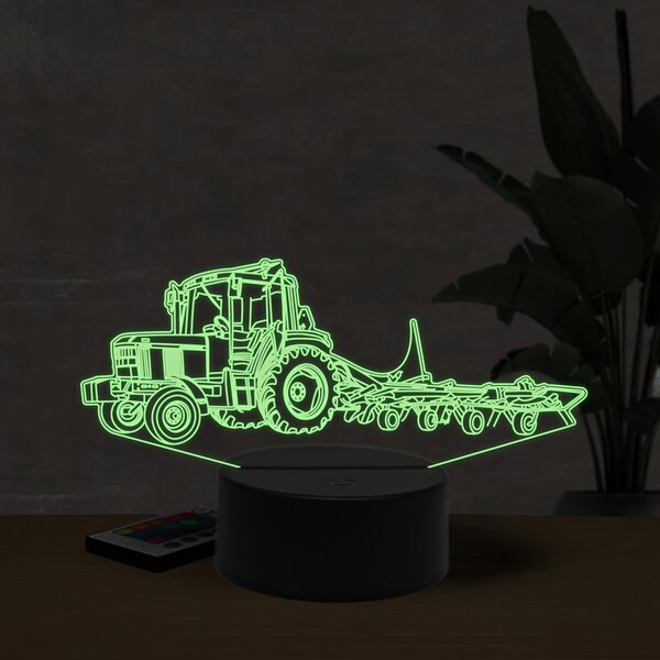 Beling 3D lampa, John Deere 6100 schudder, 16 farebná U8