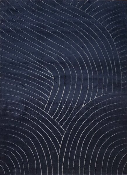 BE Koberec Kolekcia Zen Garden 2402 NAVY – námornícky modrý obdĺžnikový Rozmer: 140x190 cm