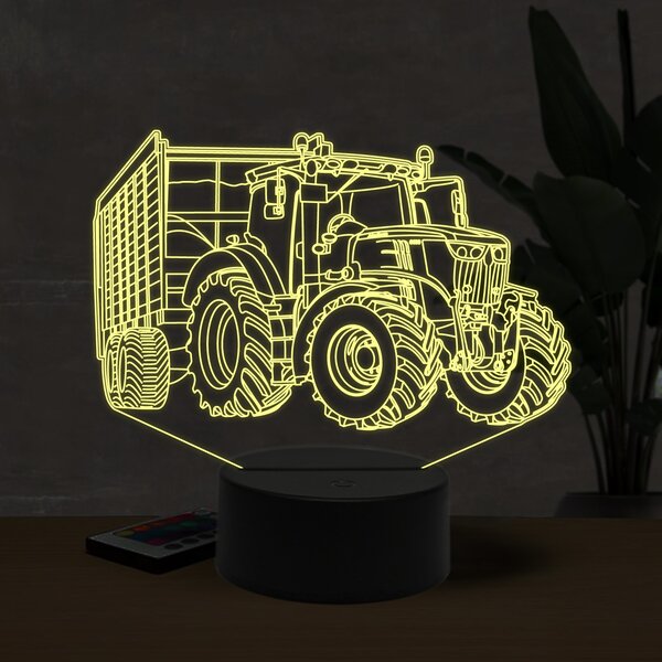 Beling 3D lampa, John Deere 6100 whith trailer, 16 farebná U9