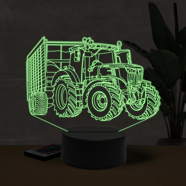 Beling 3D lampa, John Deere 6100 whith trailer, 16 farebná U9