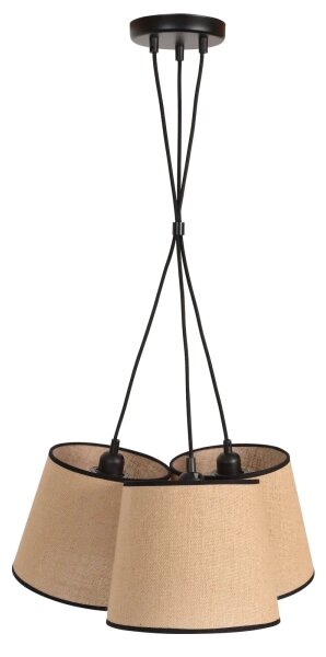 Duolla - Luster na lanku ROSSA 3xE27/15W/230V pr. 45 cm hnedá/čierna
