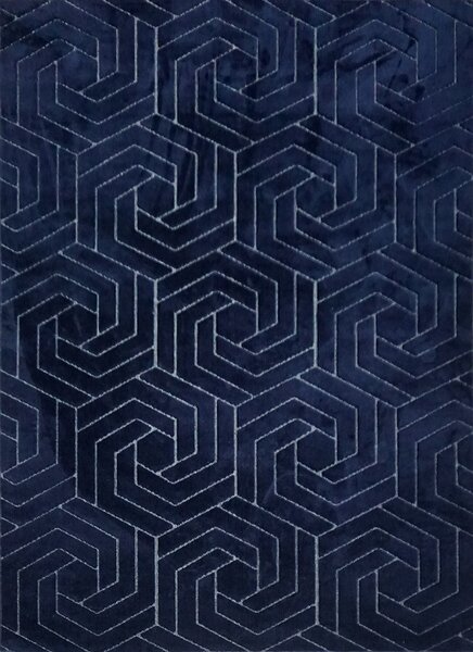 BE Koberec Kolekcia Zen Garden 2401 NAVY – námornícky modrý obdĺžnikový Rozmer: 60x100 cm