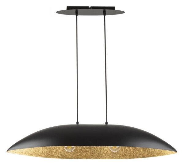 Luster na lanku GONDOLA 2xE27/60W/230V čierna/zlatá