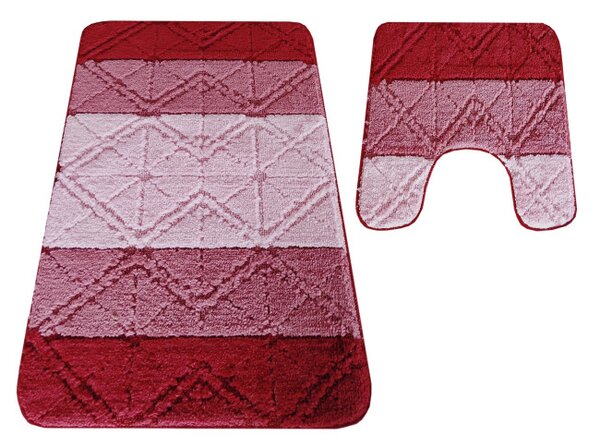 Sada kúpeľňových koberčekov Montana GLD-004 burgundská