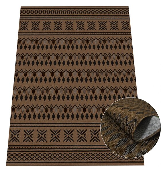 BE Koberec Eqos 0002 BROWN – hnedý obdĺžnikový Rozmer: 40x60 cm