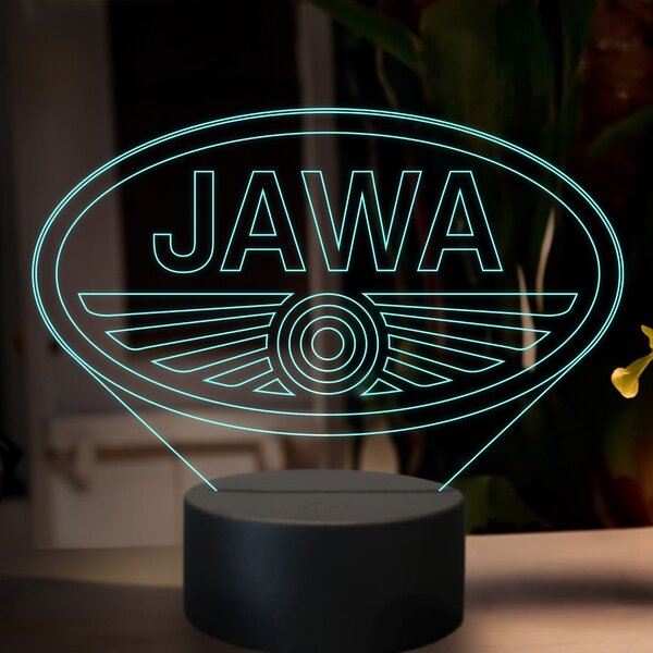 Beling 3D lampa,Jawa logo, 7 farebná GF28