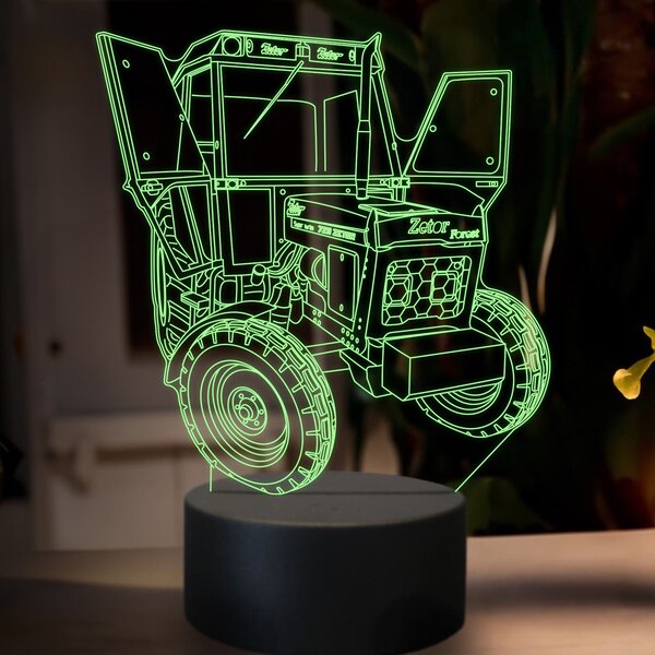 Beling 3D lampa,Zetor 7211,16 farebná U34