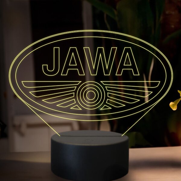 Beling 3D lampa,Jawa logo, 7 farebná GF28