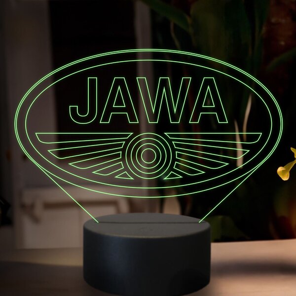 Beling 3D lampa,Jawa logo, 7 farebná GF28