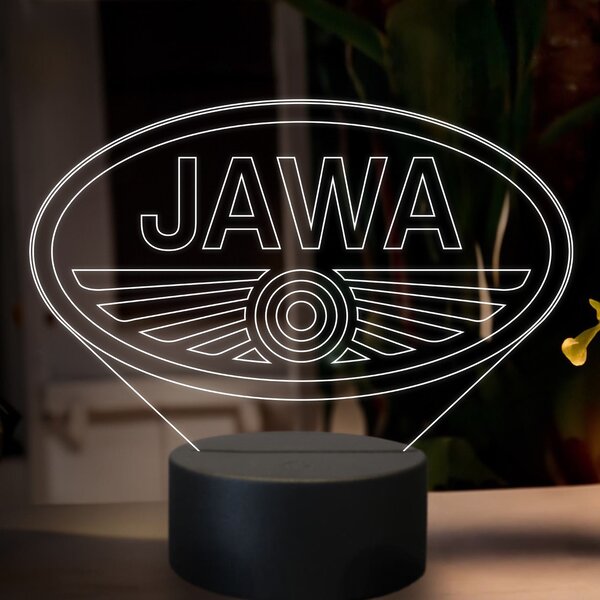 Beling 3D lampa,Jawa logo, 7 farebná GF28