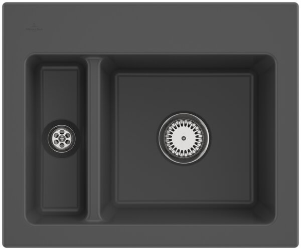 Villeroy & Boch Subway 60 XM - Vstavaný drez 620x510 mm, Graphite CeramicPlus 678000i4