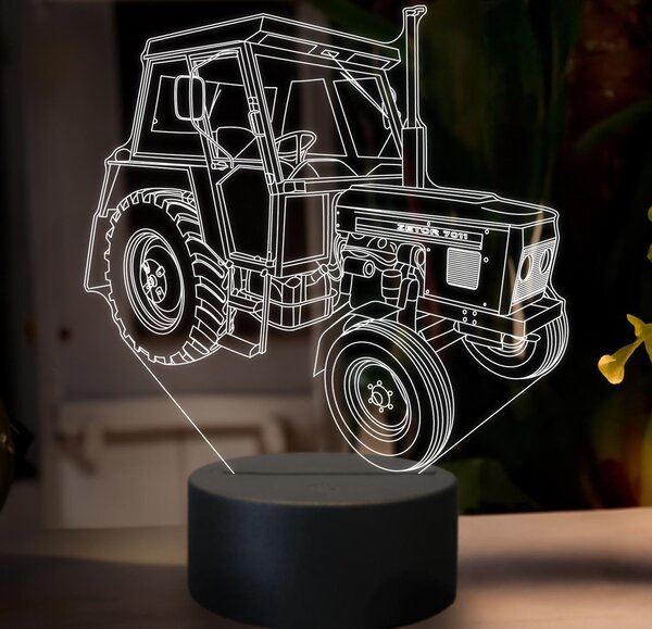 Beling 3D lampa,Zetor 7011, 16 farebná U41